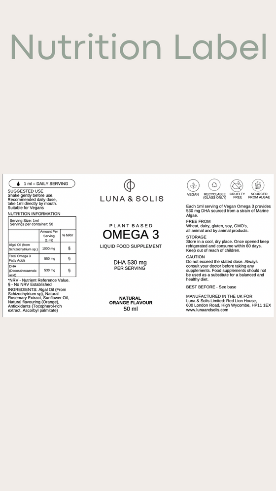 Plant Based Omega 3 Liquid Drops